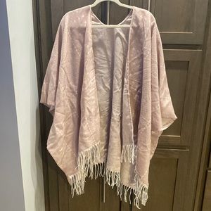 NWT Pink and white Poncho!
